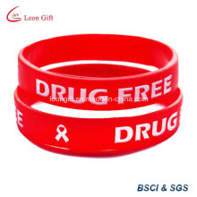 Custom Inject Color Logo Silicon Bracelet for Gift